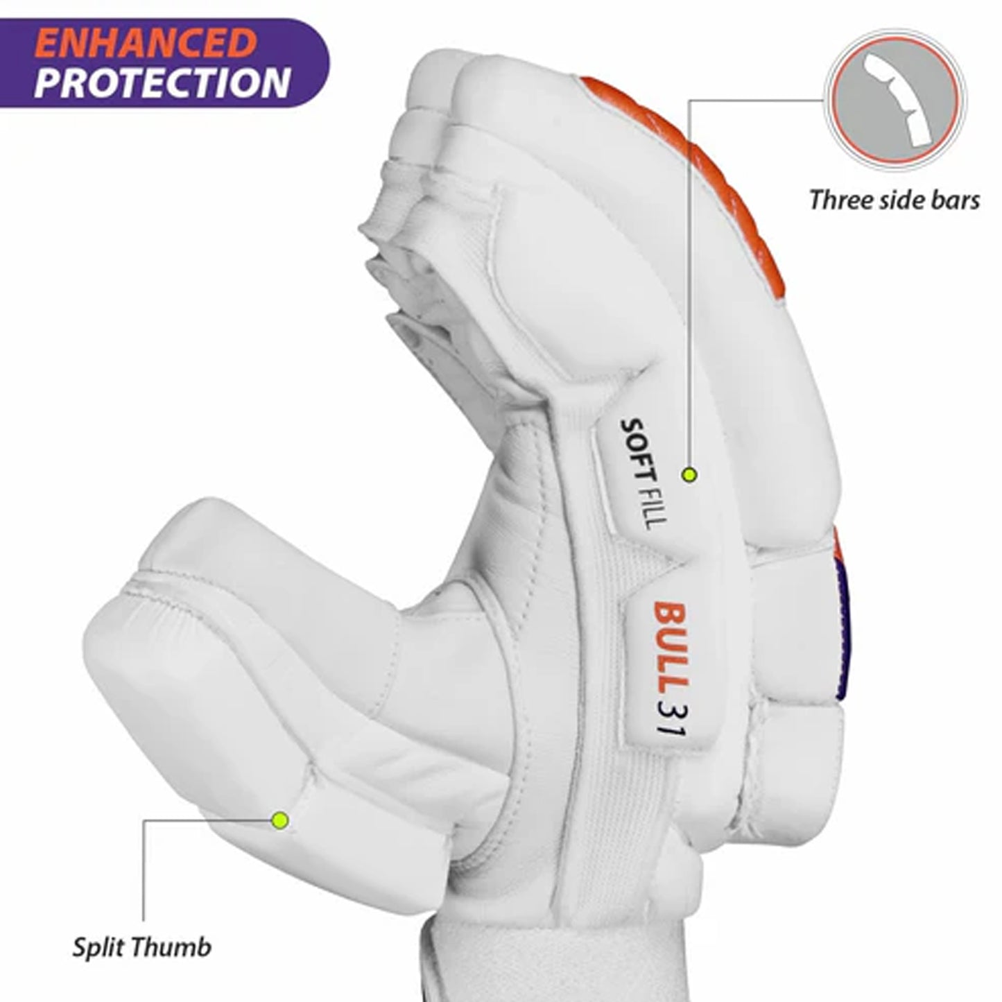DSC Bull 31 Cricket Batting Gloves for Mens