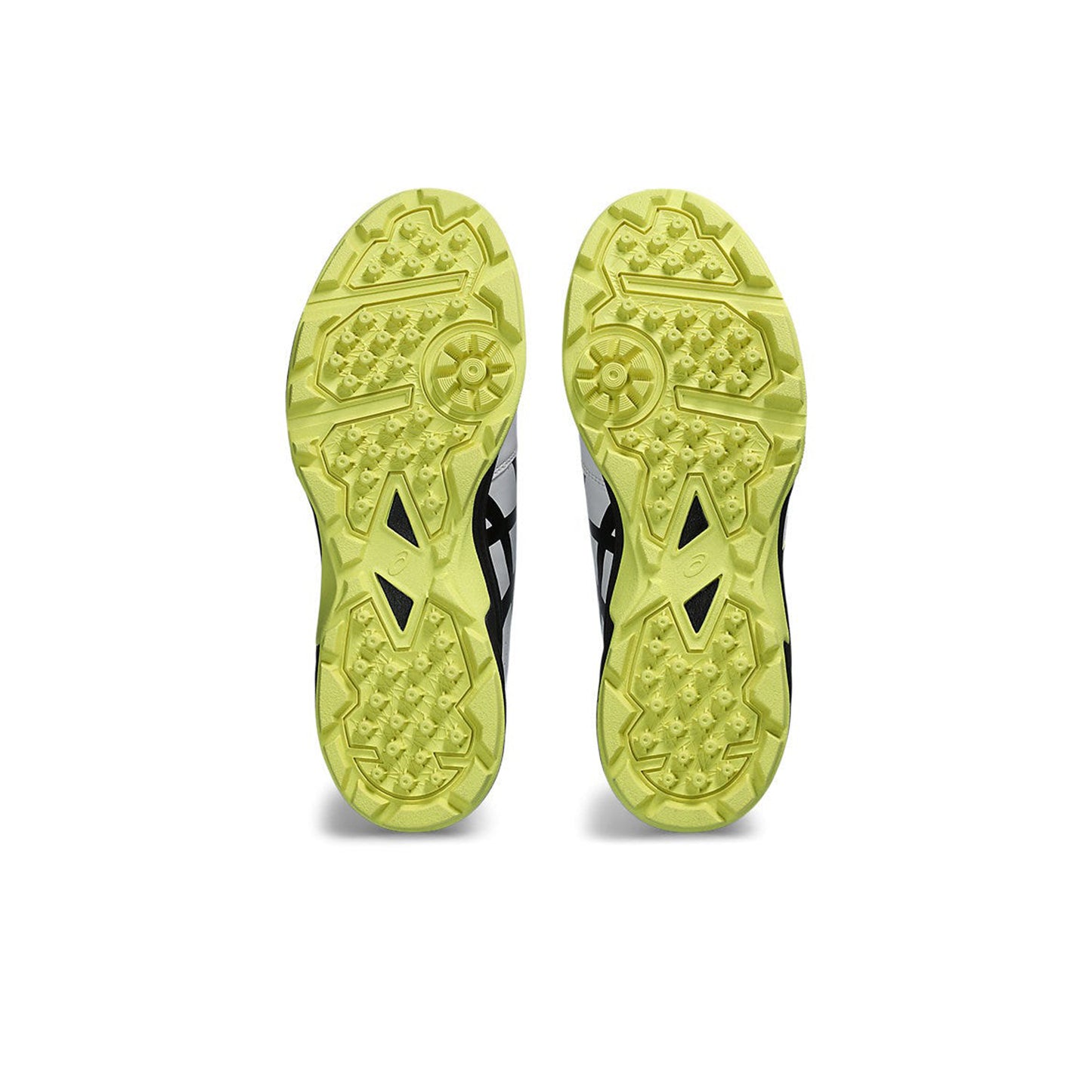 Asics GEL Peake 2 Cricket Shoes White and Glow Yellow