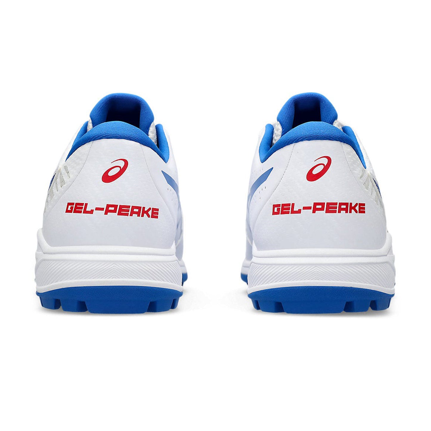 Asics GEL Peake 2 Cricket Shoes White and Tuna Blue