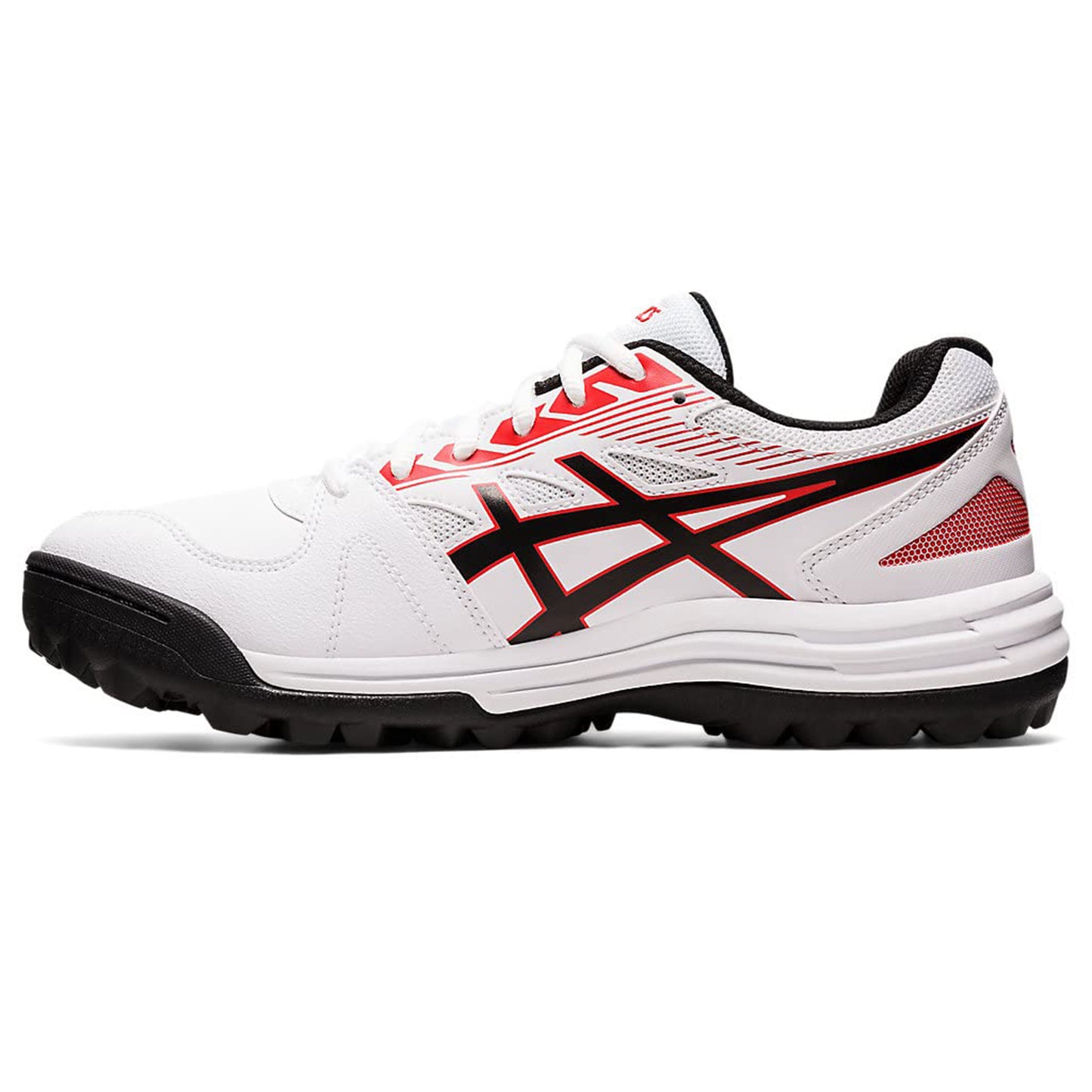 Asics Gel Lethal Field Cricket Shoes for Mens White/Electric Red