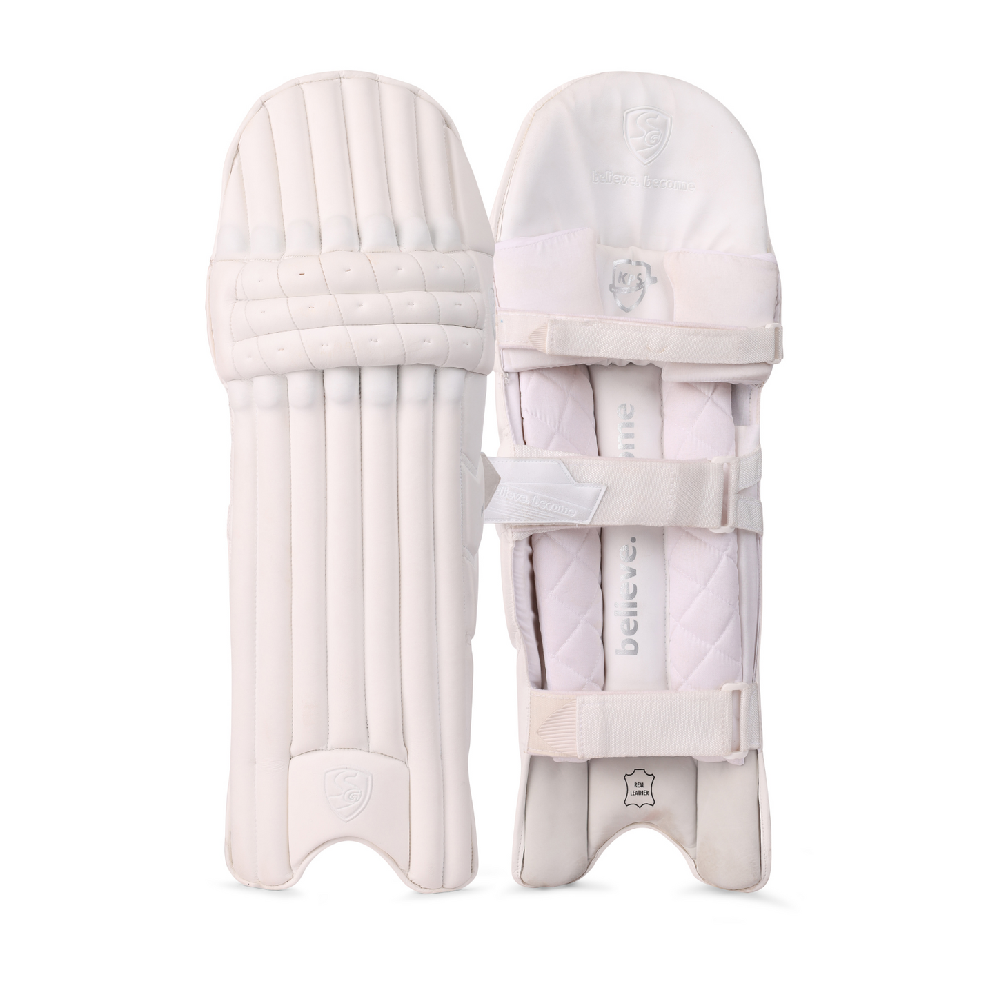 SG Hilite White Cricket Batting Batting Leg guard
