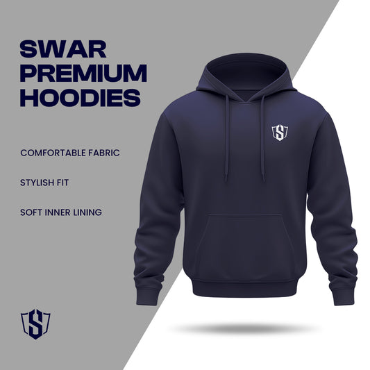 SWAR Premium Lightweight Hoodie – Perfect for Sports - Navy Blue