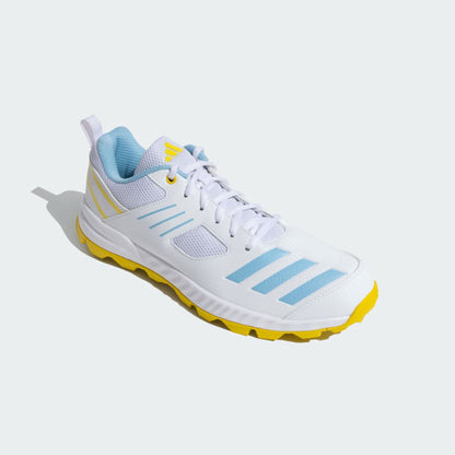 ADIDAS  Crihase Cricket Shoes For Men White/Blue/Yellow